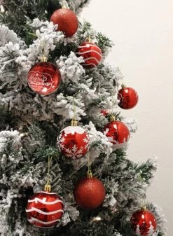 24 Pcs Christmas Ball Ornaments, Red And White -Joiedomi 91BzKc6MFzL. AC SL1500