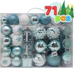 71 Pcs Assorted Ornaments, Blue And White -Joiedomi 91C66MSuGZL. AC SL1500