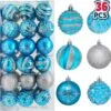 36 Pieces Blue And Silver Christmas Ornaments -Joiedomi 91Cv7RknFmL. AC SL1500