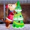 6ft Tall Puppy Putting A Tree Topper Christmas Inflatable -Joiedomi 91F1h5cVO3L. AC SL1500
