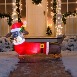 Tall Santa's 'Lil Helper Dachshund Inflatable (5ft) -Joiedomi 91G723UVKcL. AC SL1500