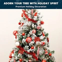 133 Pcs Christmas Ornaments, Red And White -Joiedomi 91Gqf8UisML. AC SX679