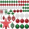 70 Pcs Christmas Ornaments With Heart Red, Green, & White -Joiedomi 91HD4n V2kL. AC SL1500