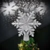Silver Snowflake Tree Toppers With White Projector Lights -Joiedomi 91J32bek XL. AC SL1500