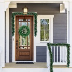 9 Ft Snow Flocked Christmas Garland With Lights -Joiedomi 91J3ksCNqyL. AC SL1500