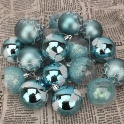 6CM Christmas Ornaments With Gradient Baby Blue, 18 Pcs -Joiedomi 91KxkkJdGAL. AC SL1500