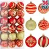 36 Pieces Red And Gold Christmas Ornaments -Joiedomi 91LXVr10SWL. AC SL1500