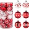 Red And White Christmas Ornaments Assorted Design, 30 Pcs 2 Red And White Christmas Ornaments Assorted Design, 30 Pcs -Joiedomi 91LwCqAYjPL. AC SL1500