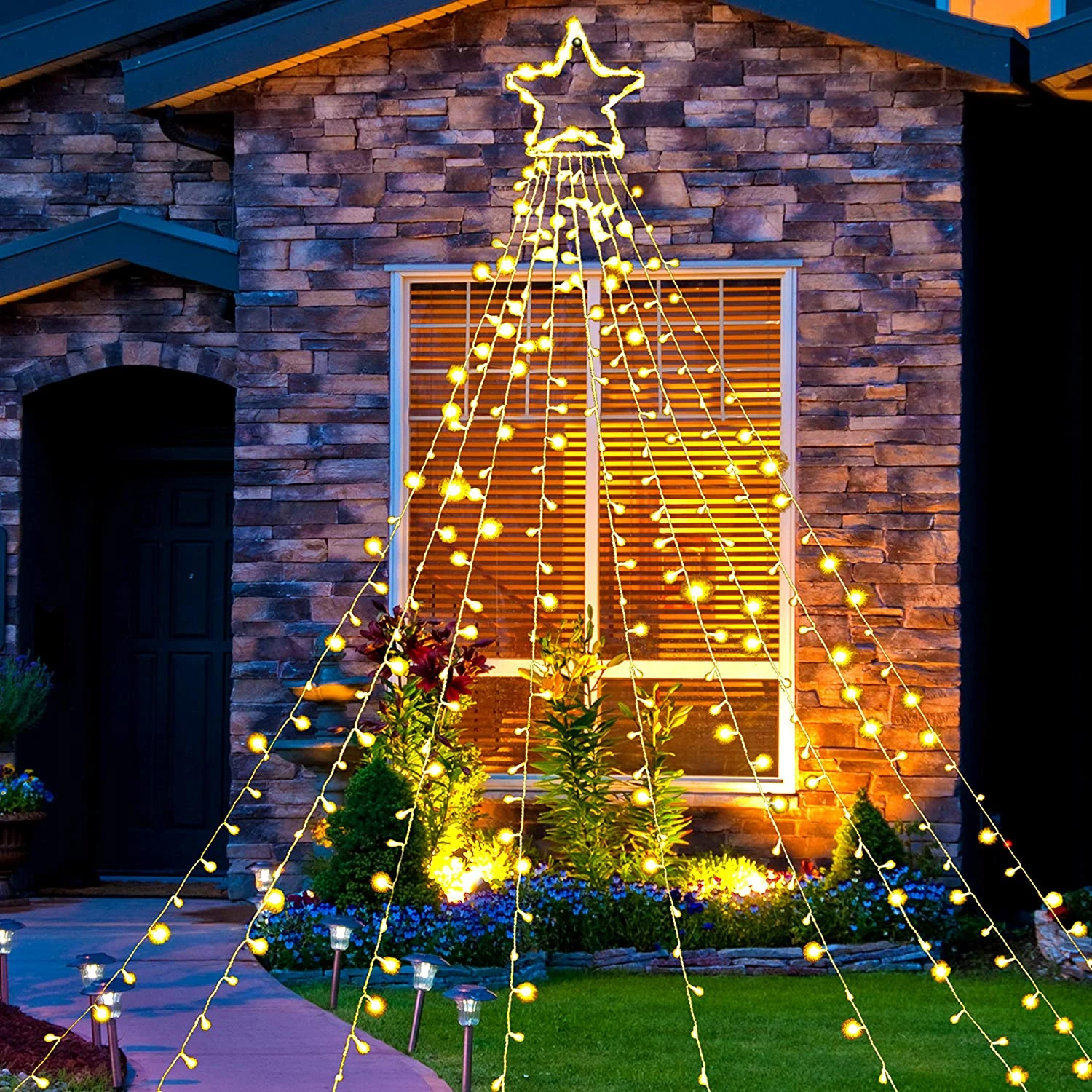 335 LED Tree Decoration Star Lights, Warm White 9 335 LED Tree Decoration Star Lights, Warm White - Image 7