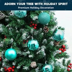 18Pcs Christmas Ball Ornaments Teal 11 18Pcs Christmas Ball Ornaments Teal -Joiedomi 91NkVFKAKPL. AC SL1500