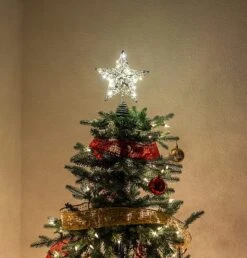 Silver Glitter Star Tree Topper Metal, Warm White -Joiedomi 91OVNzr31uL. AC SL1500