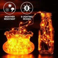 200 Count Orange LED Copper String Lights 14 200 Count Orange LED Copper String Lights -Joiedomi 91PrcDUy 2L. AC SL1500 1