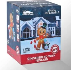 6 FT Tall Inflatable Gingerbread With Penguin Christmas Inflatable With Build-in LEDs 18 6 FT Tall Inflatable Gingerbread With Penguin Christmas Inflatable With Build-in LEDs -Joiedomi 91ROk70NwlL. AC SL1500