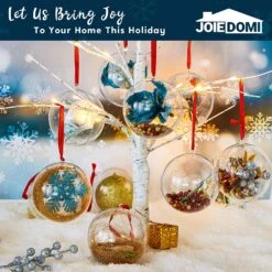 16Pcs Clear Plastic Ball Ornaments 3.94in -Joiedomi 91TPm7NclsL. AC SL1500