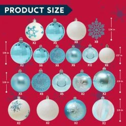 Christmas Ornaments, Blue And White, 88 Pcs -Joiedomi 91TRO3Y6JjL. AC SL1500