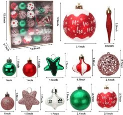 76Pcs Red & Green Christmas Ornaments Assorted Style -Joiedomi 91ToubFVIeL. AC SL1500