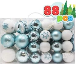 Christmas Ornaments, Blue And White, 88 Pcs -Joiedomi 91U W5ejO5L. AC SL1500