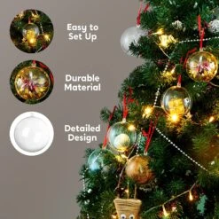 20Pcs Clear Plastic Ball Ornaments 2.76in -Joiedomi 91VfkjGwuQL. AC SL1500