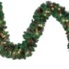 9 Ft Artificial Garland With 50 Lights & Decorations