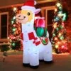 Large Christmas Llama Inflatable (6 Ft)