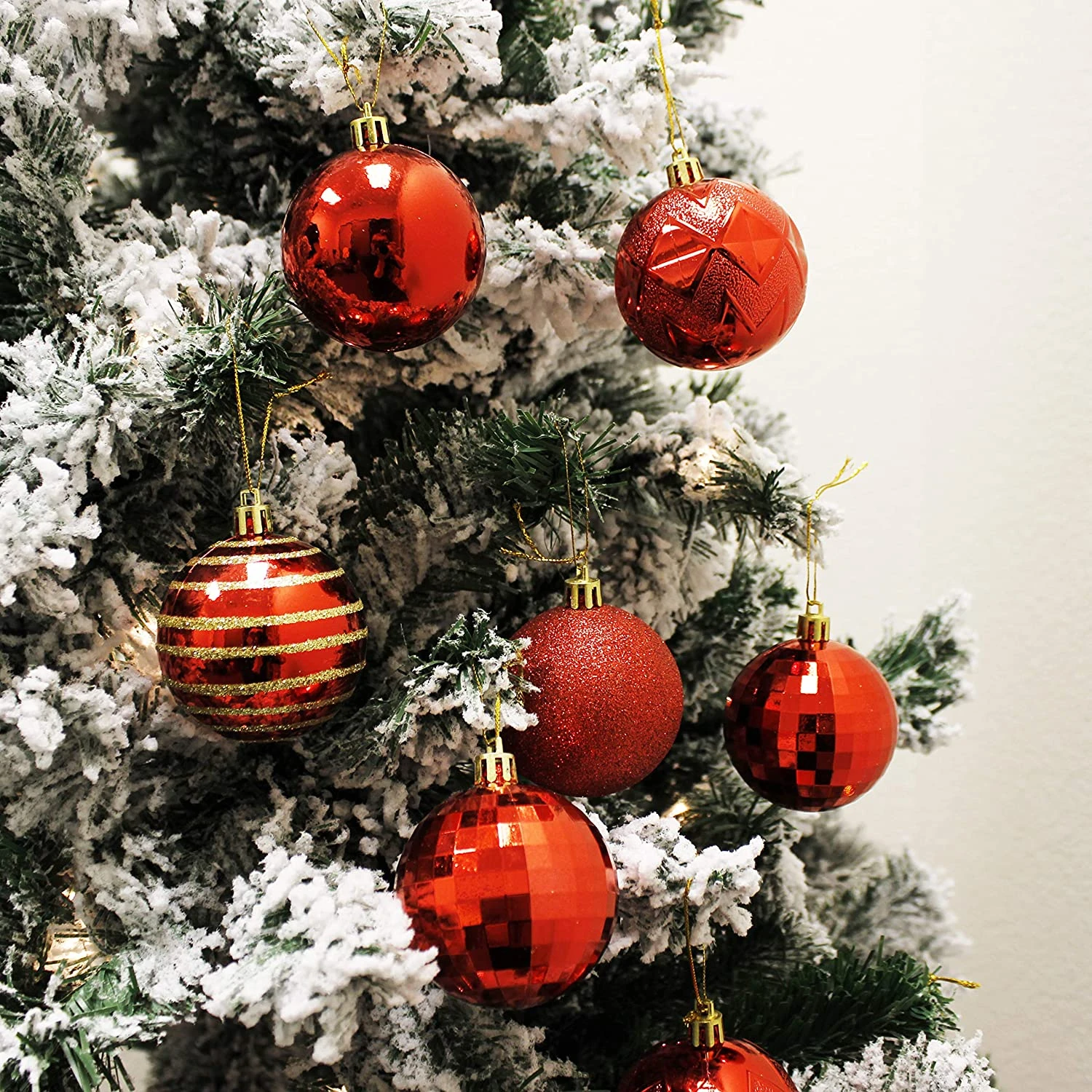 34 Pcs Christmas Ball Ornaments (Red) 6 34 Pcs Christmas Ball Ornaments (Red) - Image 4