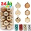 34 Pcs Christmas Ball Ornaments (Champagne) -Joiedomi 91Ye1Ya741L. AC SL1500