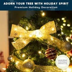 50 LED Fiber Mesh Wired Ribbon Battery Powered (Gold) -Joiedomi 91Zf JEANzL. AC SL1500