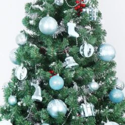 112 Pcs Baby Blue & White Christmas Assorted Ornaments With A Star Tree Topper -Joiedomi 91bTQFgCPWL. AC SL1500