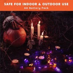 200 Orange & Purple LED Green Wire String Lights -Joiedomi 91bdPMb6bXL. AC SL1500