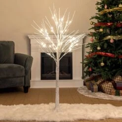 4ft White Birch Tree Decoration With 64 LED Lights -Joiedomi 91bhM 15c6L. AC SL1500