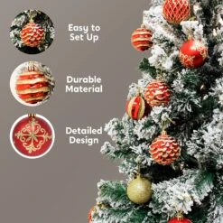 36 Pieces Red And Gold Christmas Ornaments -Joiedomi 91cDh1FhCtL. AC SL1500