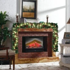 9 Ft Artificial Garland With 50 Lights & Decorations -Joiedomi 91dt 8dIuL. AC SL1500