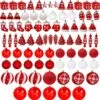 81 Pcs Assorted Shape Christmas Ornaments (Red&White) -Joiedomi 91e5MYX1hmL. AC SL1500
