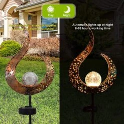 2 Pack Crackle Glass Globe Metal Solar Stake Lights -Joiedomi 91eVM14B8sL. AC SL1500