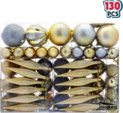 133 Pcs Christmas Ornaments (Gold&Silver) -Joiedomi 91fAN9vCSmL. AC SL1500