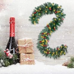 Artificial Christmas Garland Prelit -Joiedomi 91g5 F0vM2L. AC SL1500