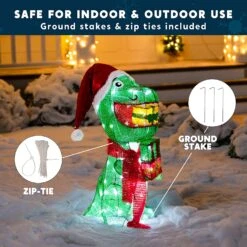 2.3ft LED Yard Light - Tinsel Dinosaur -Joiedomi 91hGnZUMzbL. AC SL1500