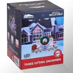 6 FT Long Inflatable Three Sitting Snowmans -Joiedomi 91hIcoIPCqL. AC SL1500