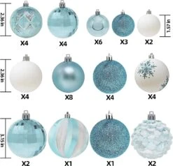 71 Pcs Assorted Ornaments, Blue And White -Joiedomi 91ih5FNhdfL. AC SL1500