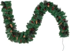 9 Ft Artificial Garland With 50 Lights & Decorations -Joiedomi 91isp5vJnKL. AC SL1500