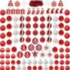 112 Pcs Red And White Christmas Ornaments -Joiedomi 91j7PcJzUsL. AC SL1500