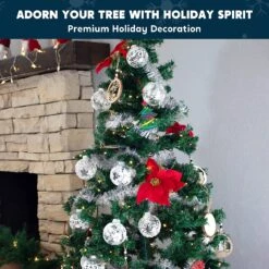 12 Pcs White & Clear Christmas Ball Ornaments -Joiedomi 91jOxo21XJL. AC SL1500