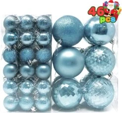 46ct Assorted Size Christmas Ball Ornaments - Baby Blue -Joiedomi 91jrYi9LvSL. AC SL1500