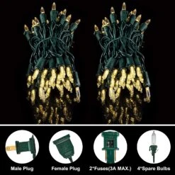 52.5 FT 200 Count Christmas Clear Green Wire -Joiedomi 91nNZILBkUL. AC SL1500 69e79b45 bc09 4f8e 9886 f0b7f15cc633