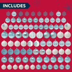 Christmas Ornaments, Blue And White, 88 Pcs -Joiedomi 91o 7zWR15L. AC SL1500