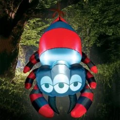 5ft Halloween Three Eyed Hanging Spider
