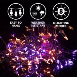 17.3 FT Battery Powered Orange & Purple Wire String Lights -Joiedomi 91qIhtiR6bL. AC SL1500 7fbd02ca fdc5 4d3d ae18 b4754d1a22bf