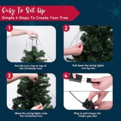 400 LED Christmas Tree String Light With Ring 8.5ft (Warm White) 10 400 LED Christmas Tree String Light With Ring 8.5ft (Warm White) -Joiedomi 91q 14M8WlL. AC SL1500