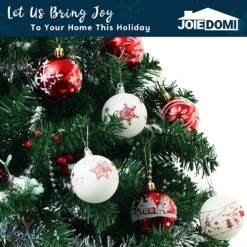Christmas Ornaments Ball (Red&White), 40 Pcs 15 Christmas Ornaments Ball (Red&White), 40 Pcs -Joiedomi 91qzgYiV6DL. AC SL1500