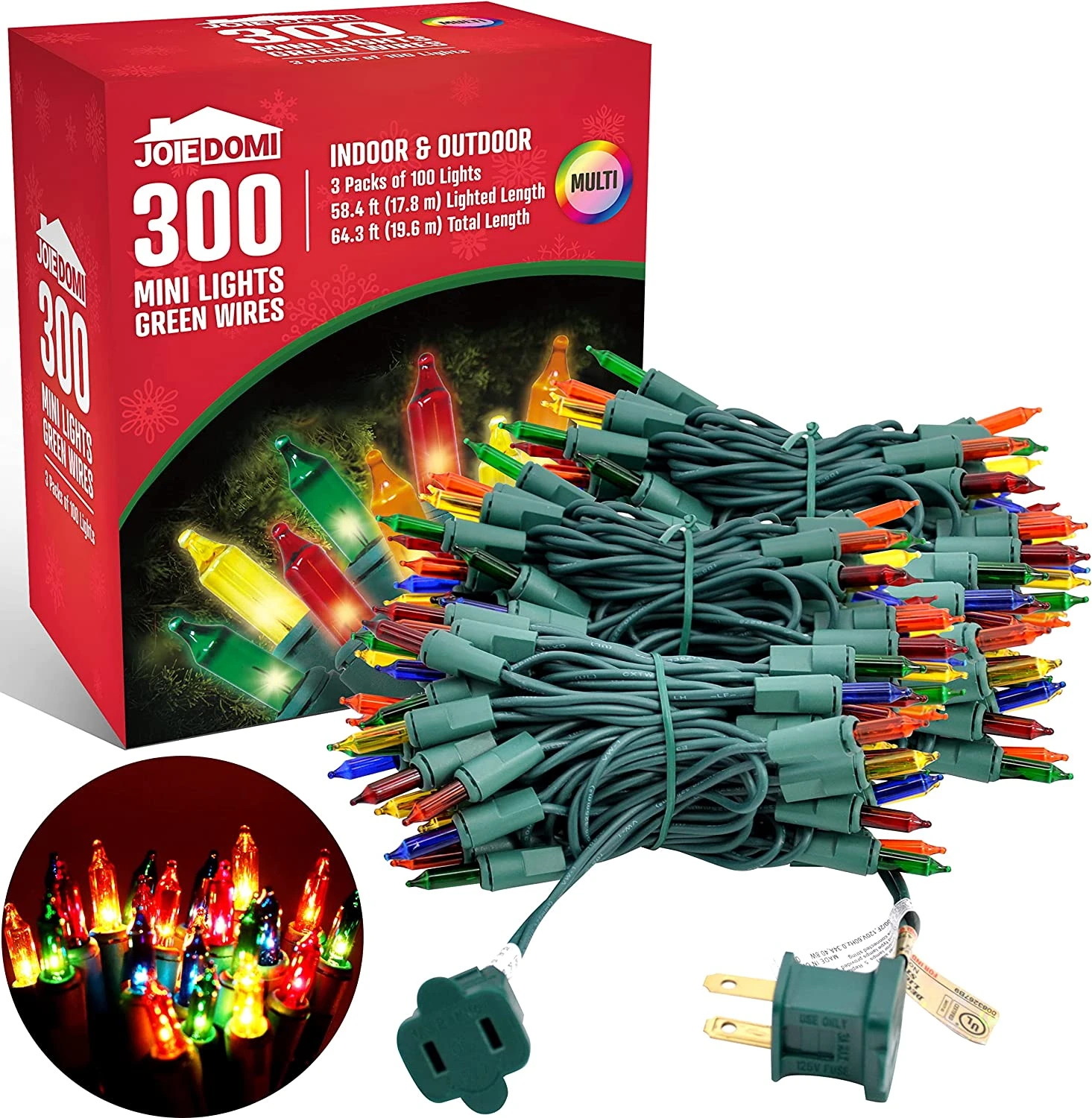 3 Set Of 100-Count Multi Color Christmas Lights 4 3 Set Of 100-Count Multi Color Christmas Lights - Image 2